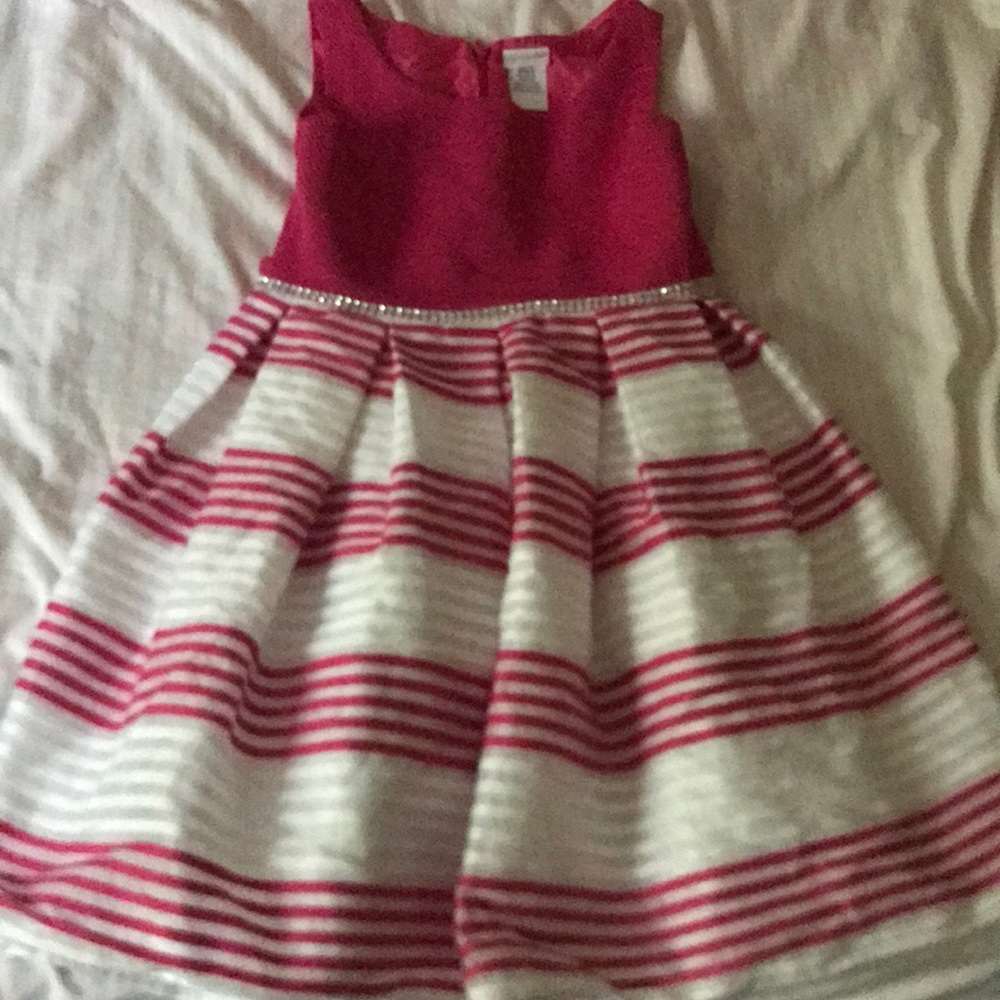 Pink and whit dress